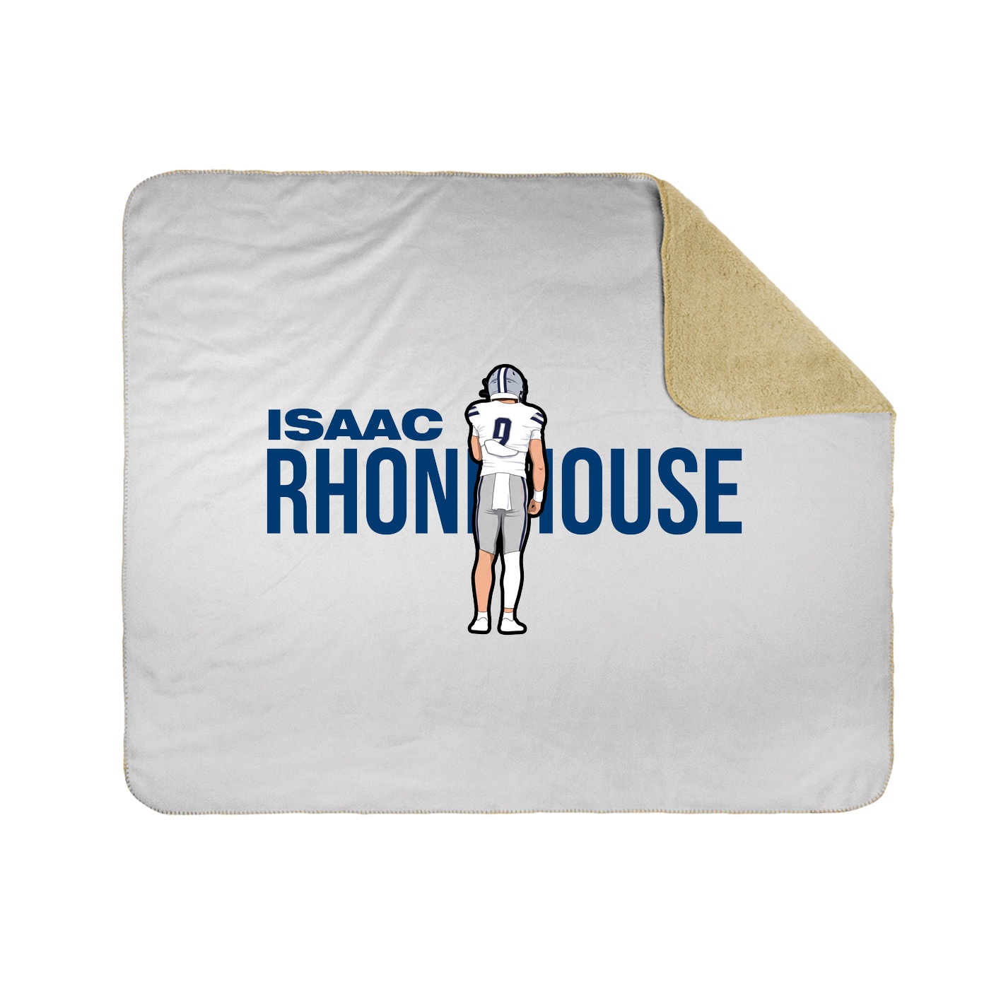 Throw Blanket — Player Name in White