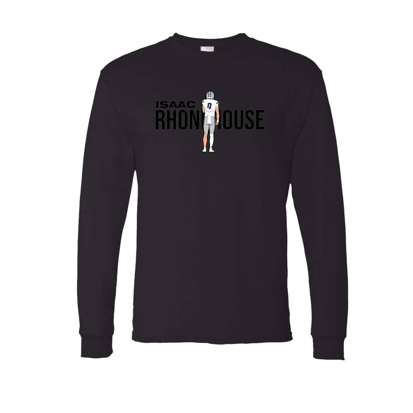 Long Sleeve Tee — Player Name in Black