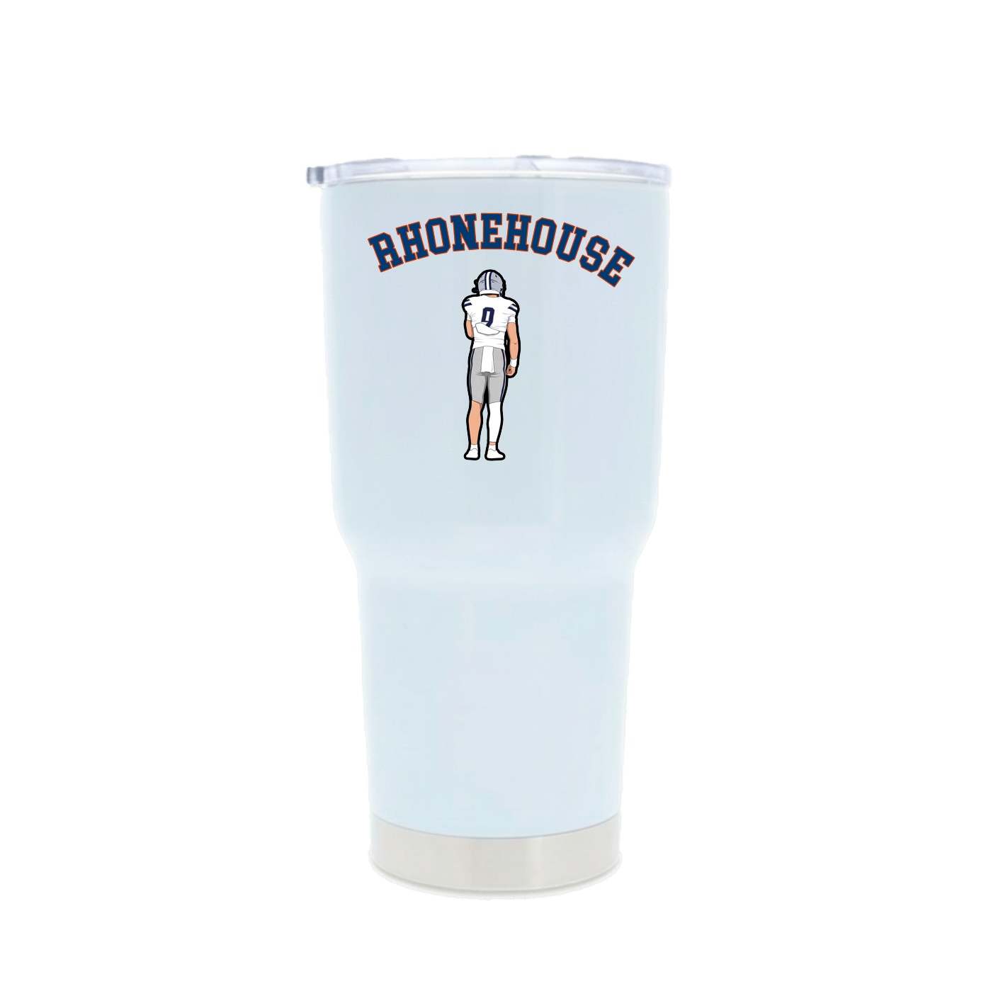 30oz Stainless Steel Tumbler — Shirsey Arch in White