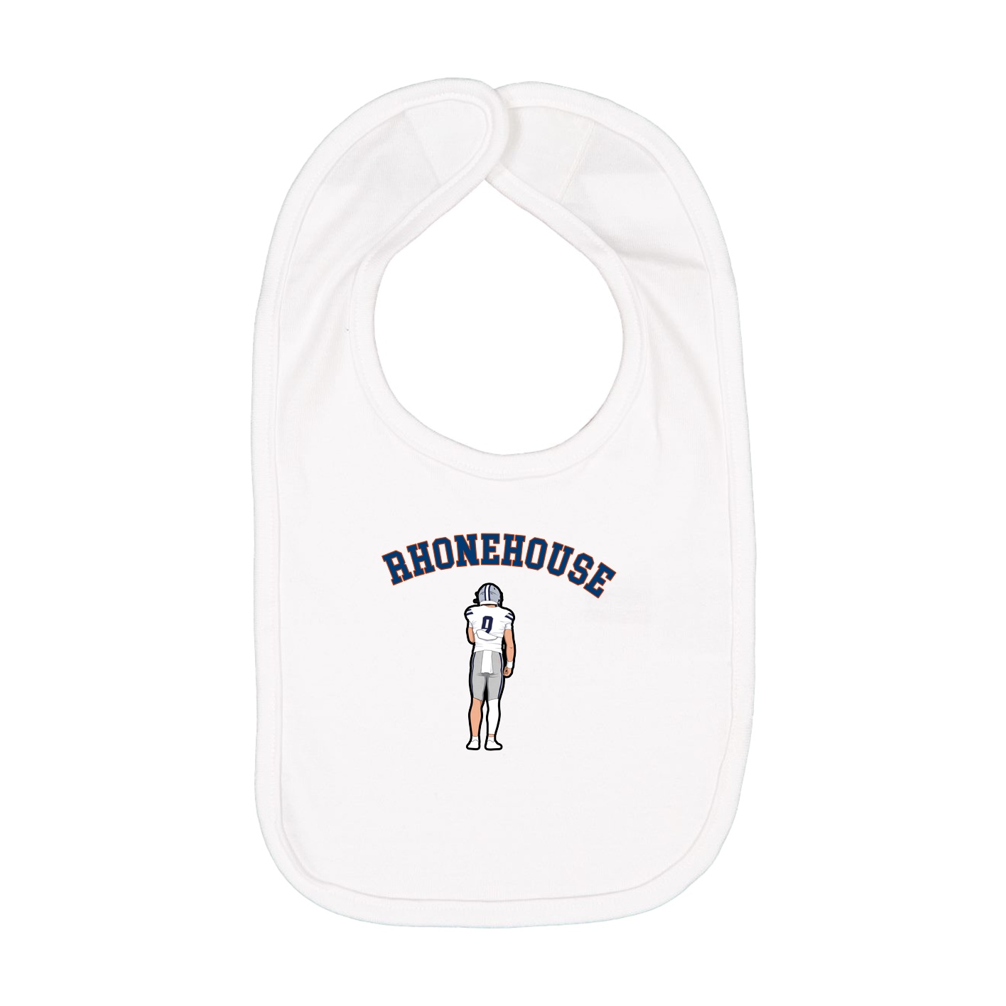 Infant Bib — Shirsey Arch in White