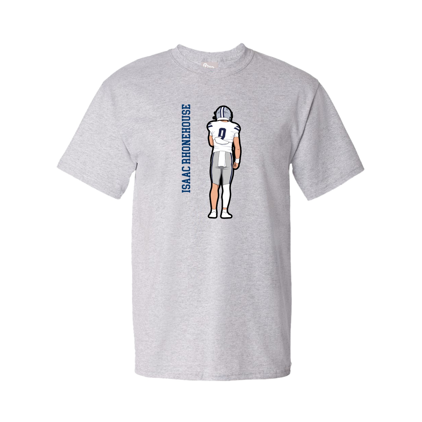 Tee — Name Vertical in Grey