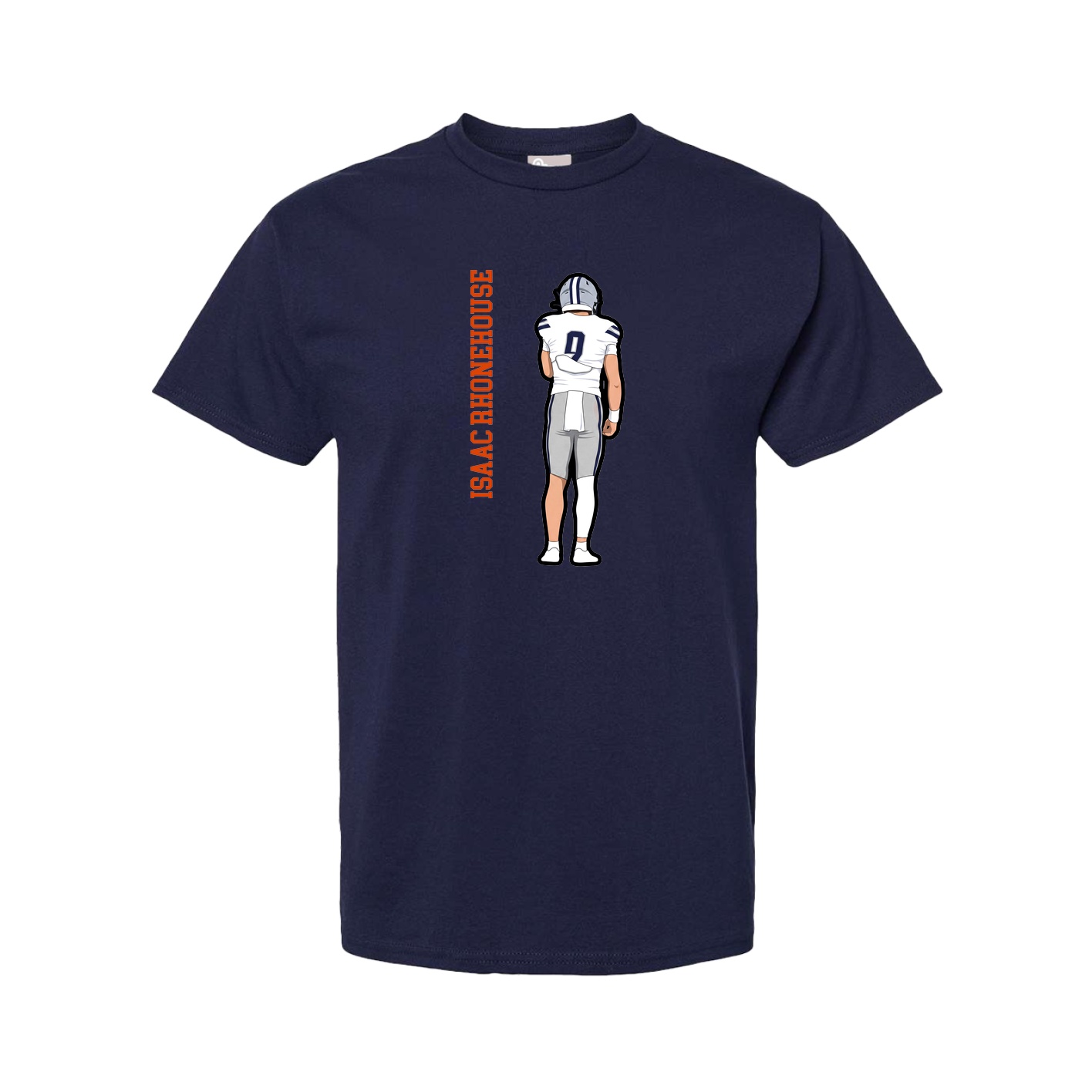 Tee — Name Vertical in Navy
