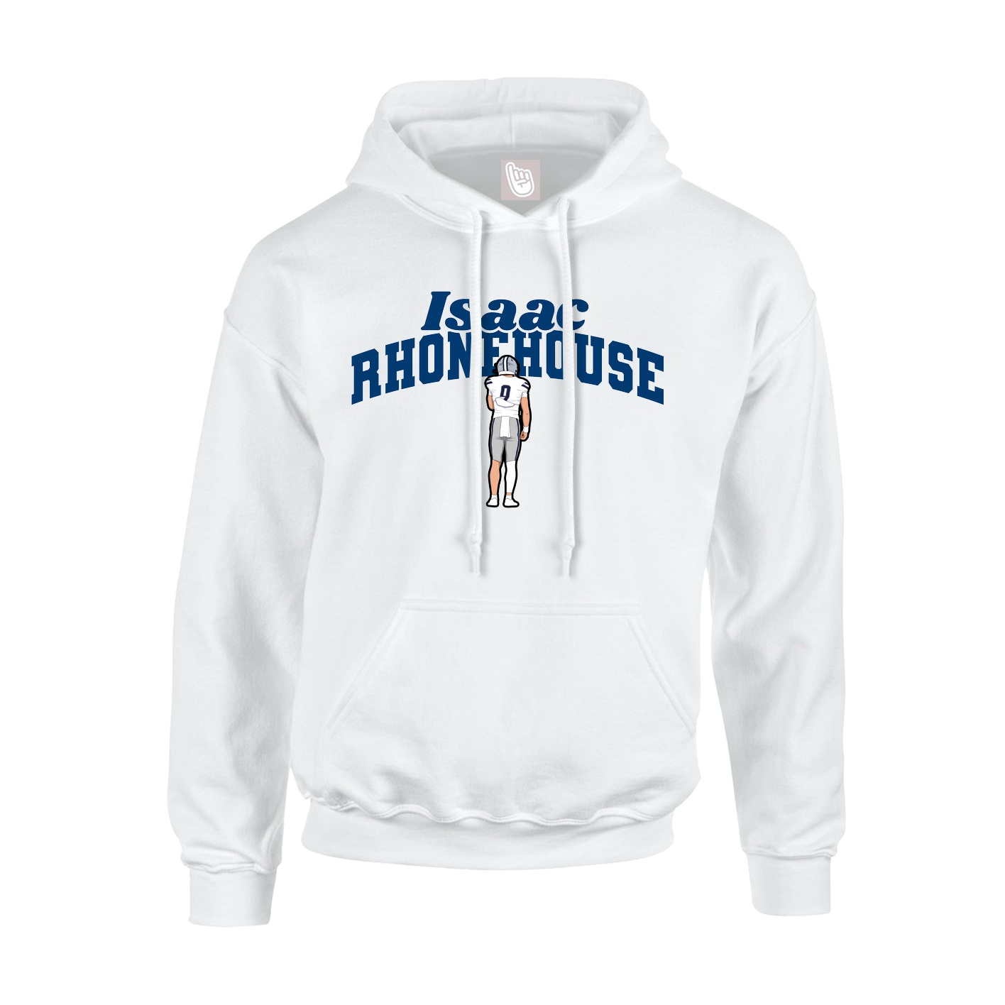 Youth Hoodie — Signature Arch in White