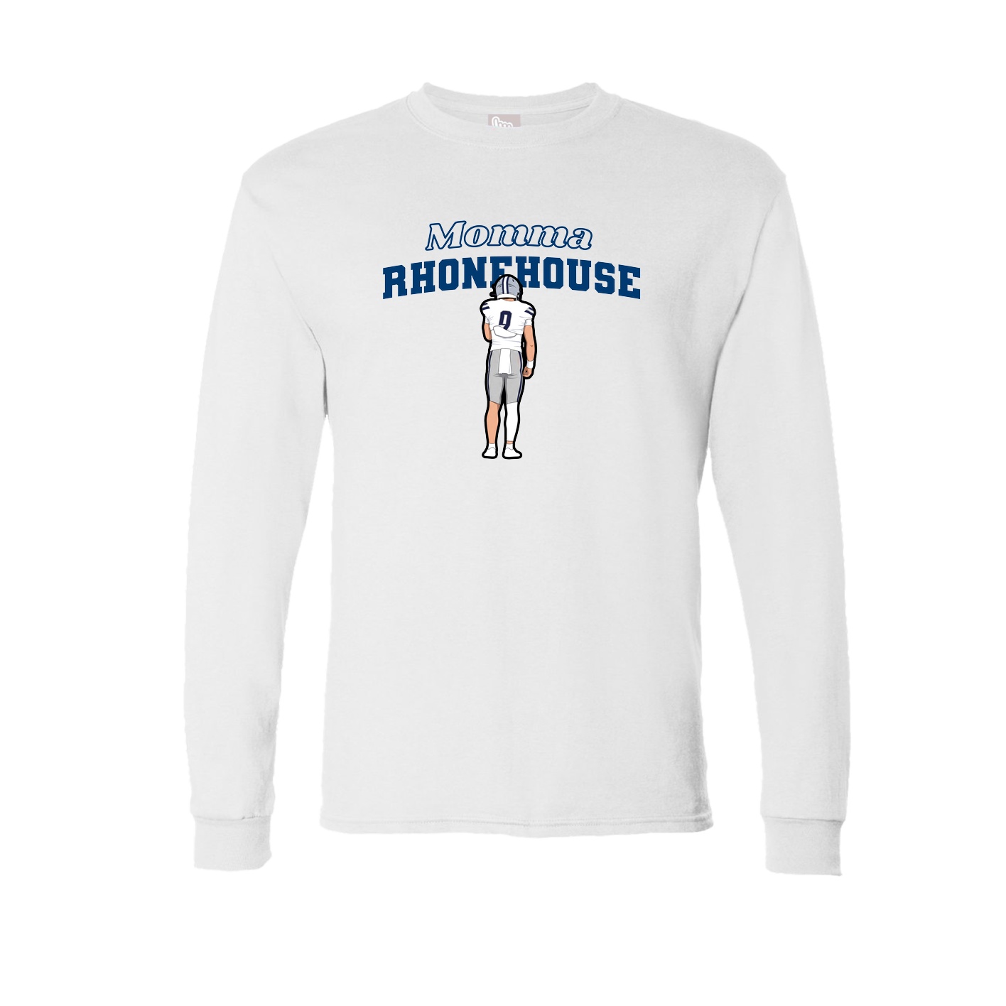 Long Sleeve Tee — Mothers Day Block in White