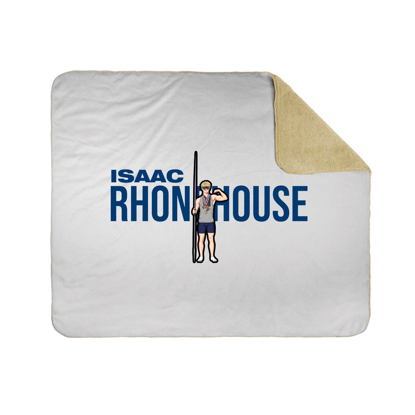 Throw Blanket — Player Name in White