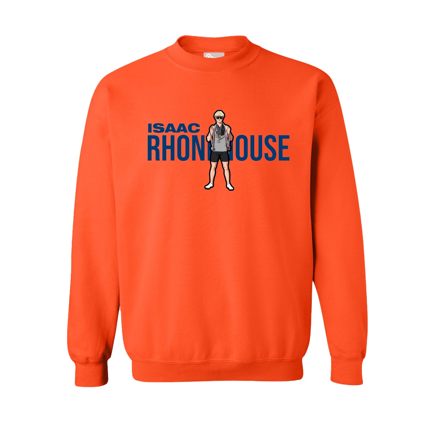 Fleece Crew — Player Name in Orange