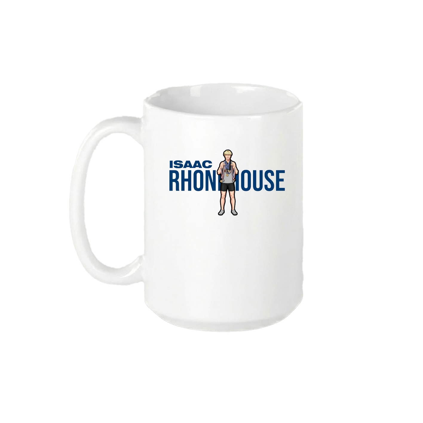 15oz Coffee Mug — Player Name in White
