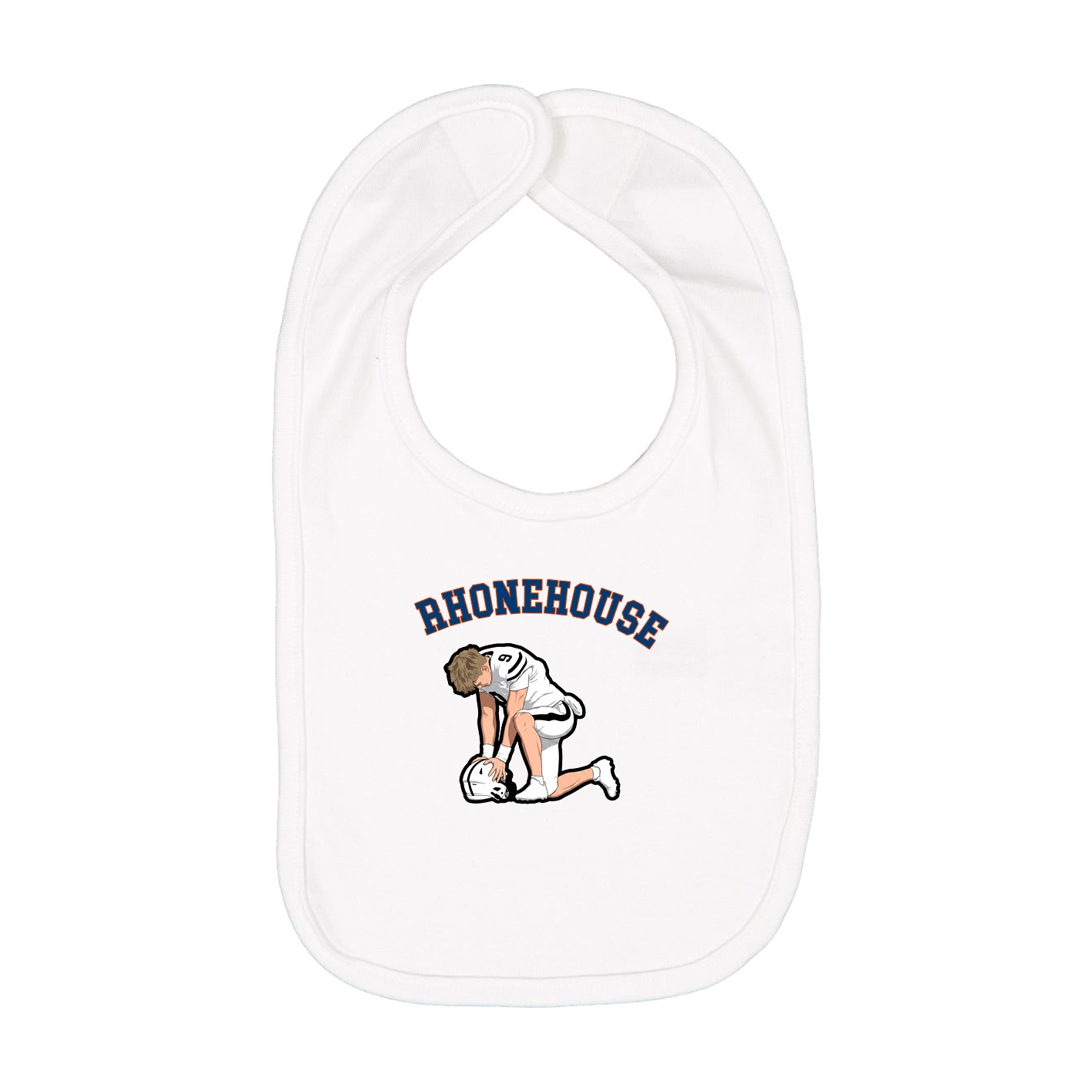 Infant Bib — Shirsey Arch in White
