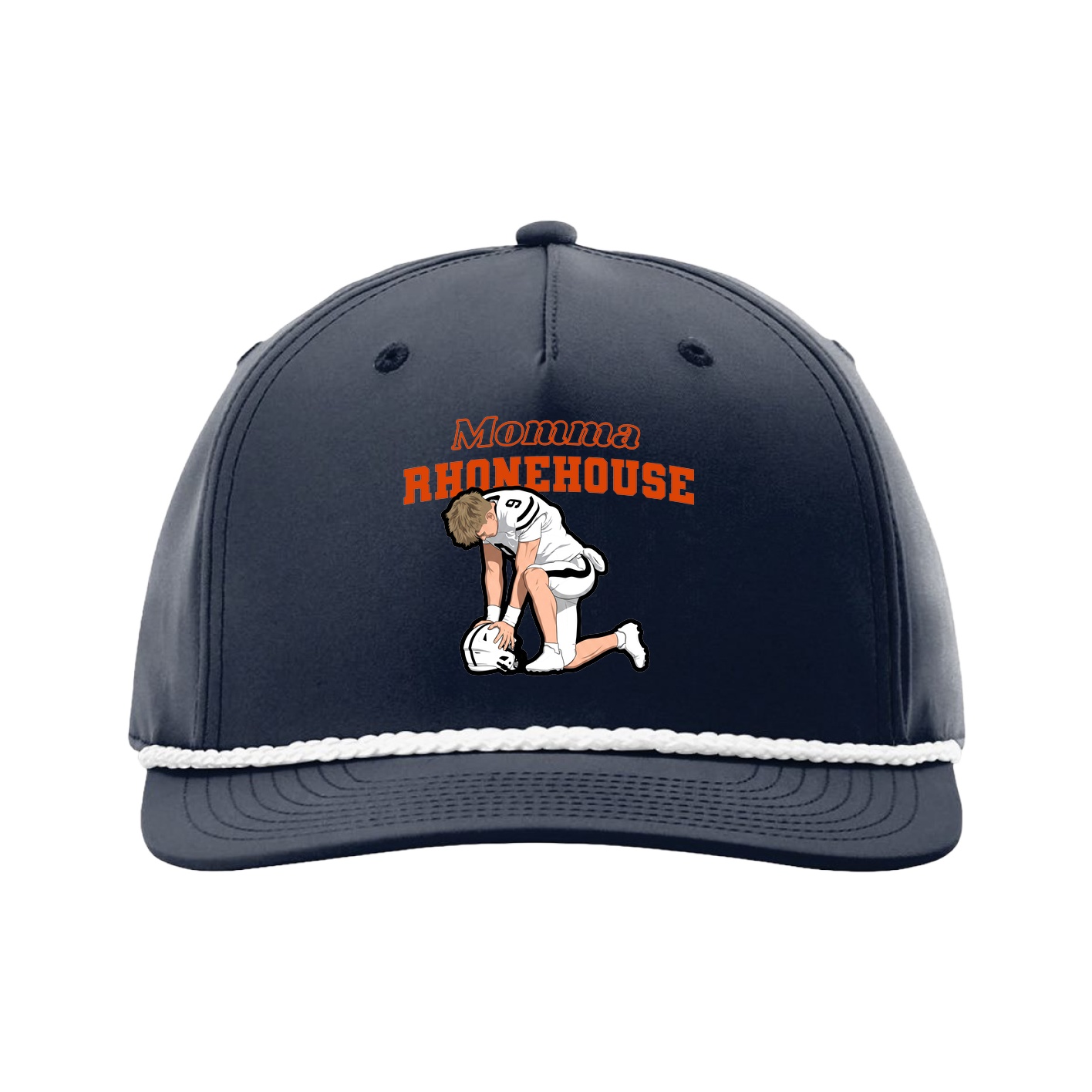 Five-Panel Classic Rope Cap — Mothers Day Block in Navy
