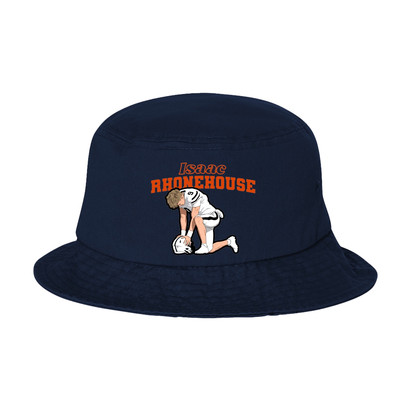 Bucket Cap — Name Arch in Navy