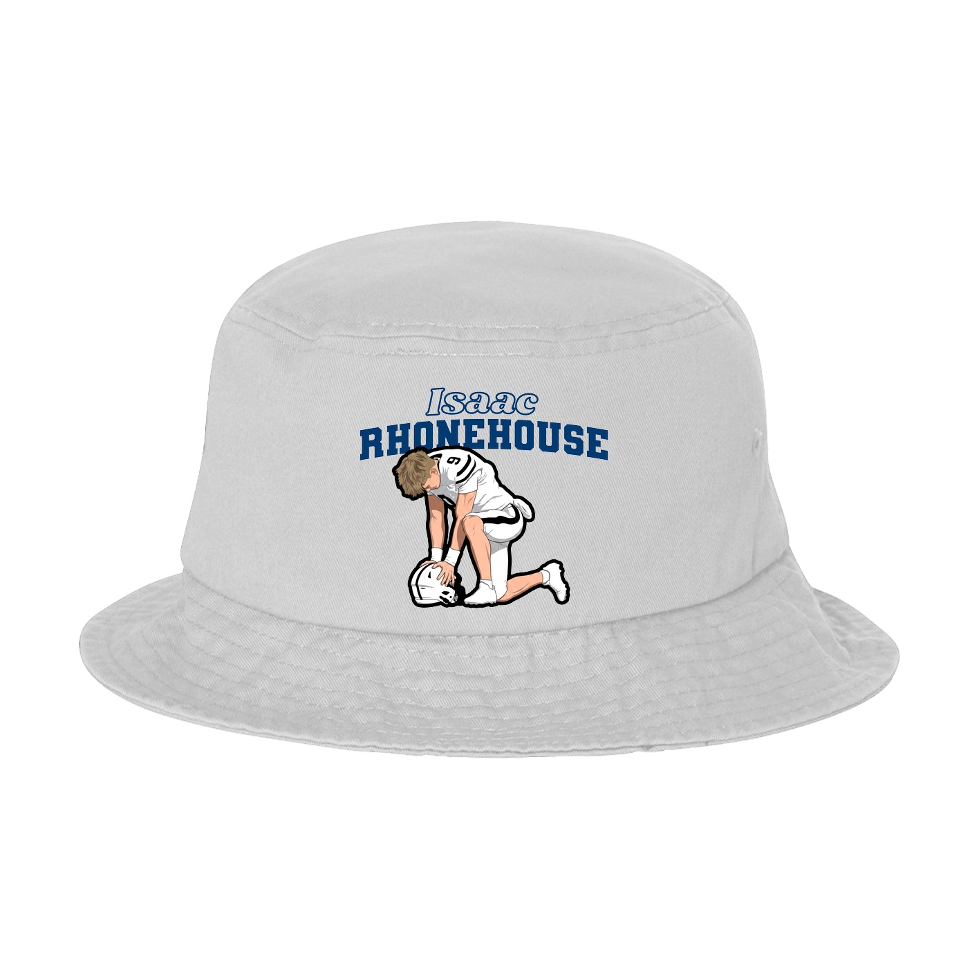 Bucket Cap — Name Arch in White