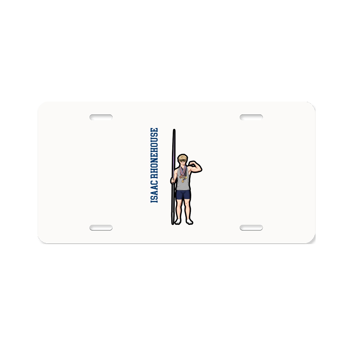 License Plate — Name Vertical in Classic