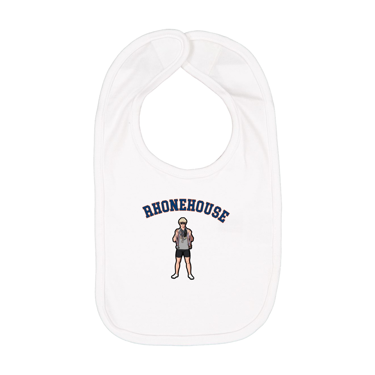 Infant Bib — Shirsey Arch in White