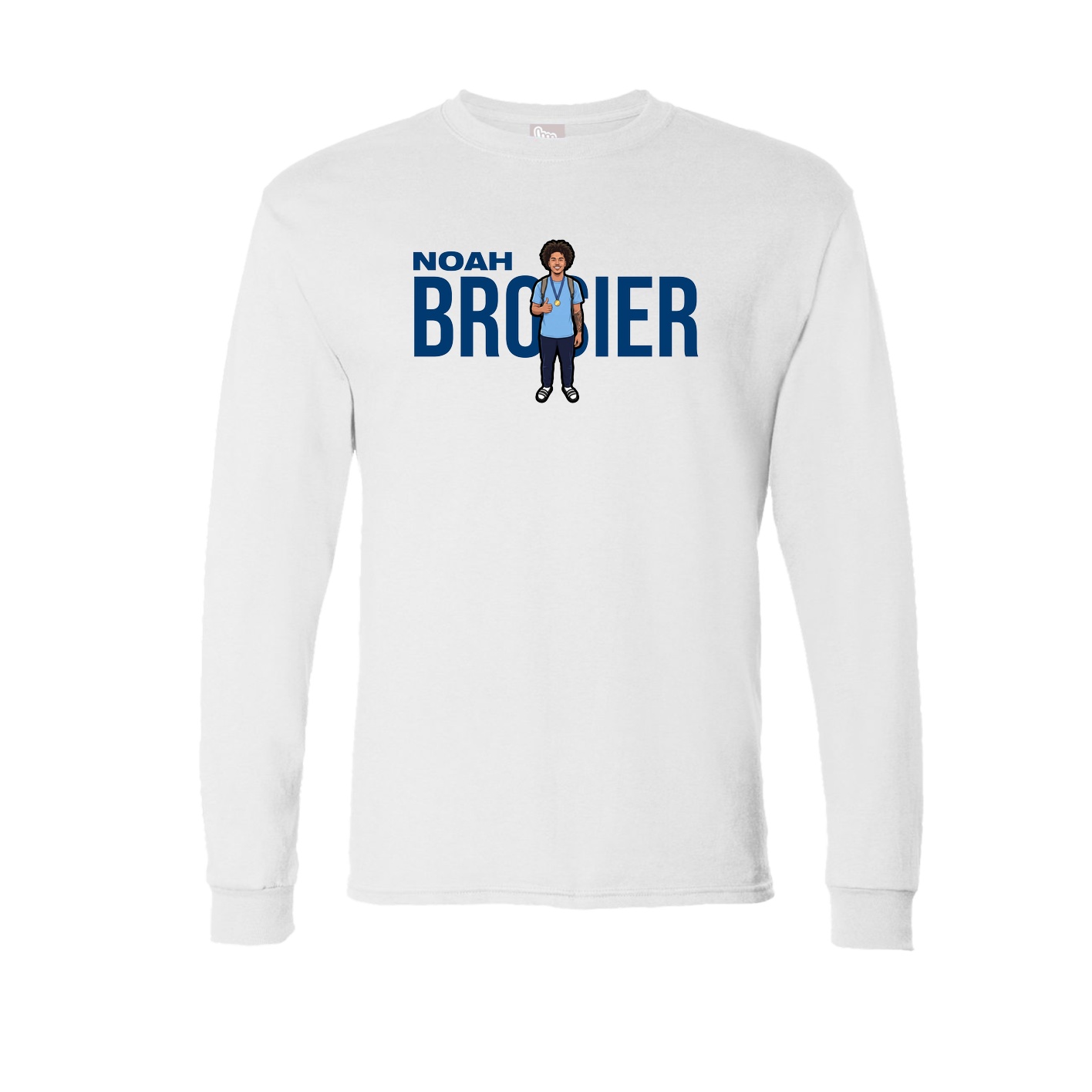 Long Sleeve Tee — Player Name in White