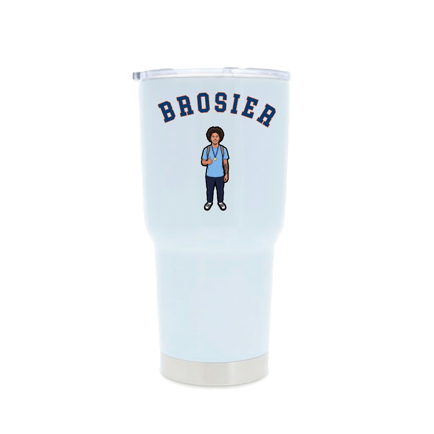 30oz Stainless Steel Tumbler — Shirsey Arch in White
