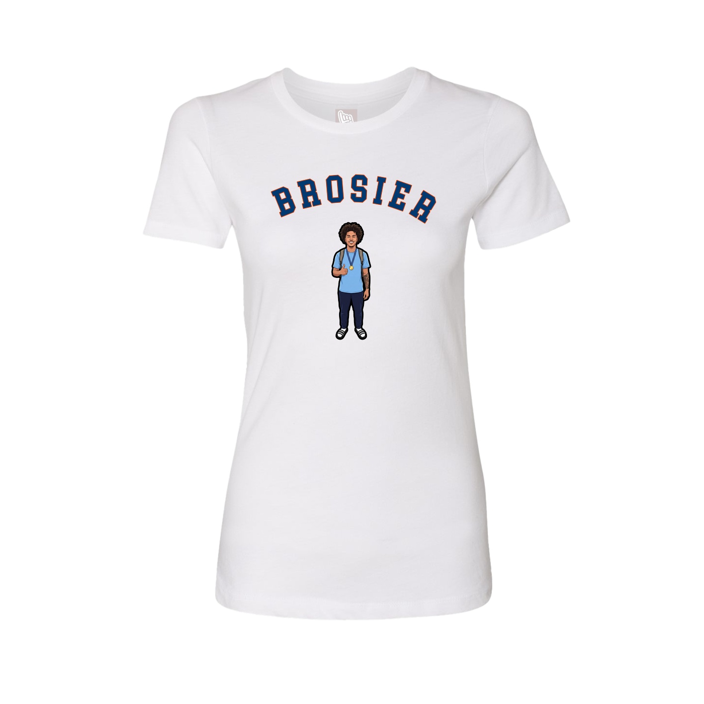 Fitted Women's Tee — Shirsey Arch in White