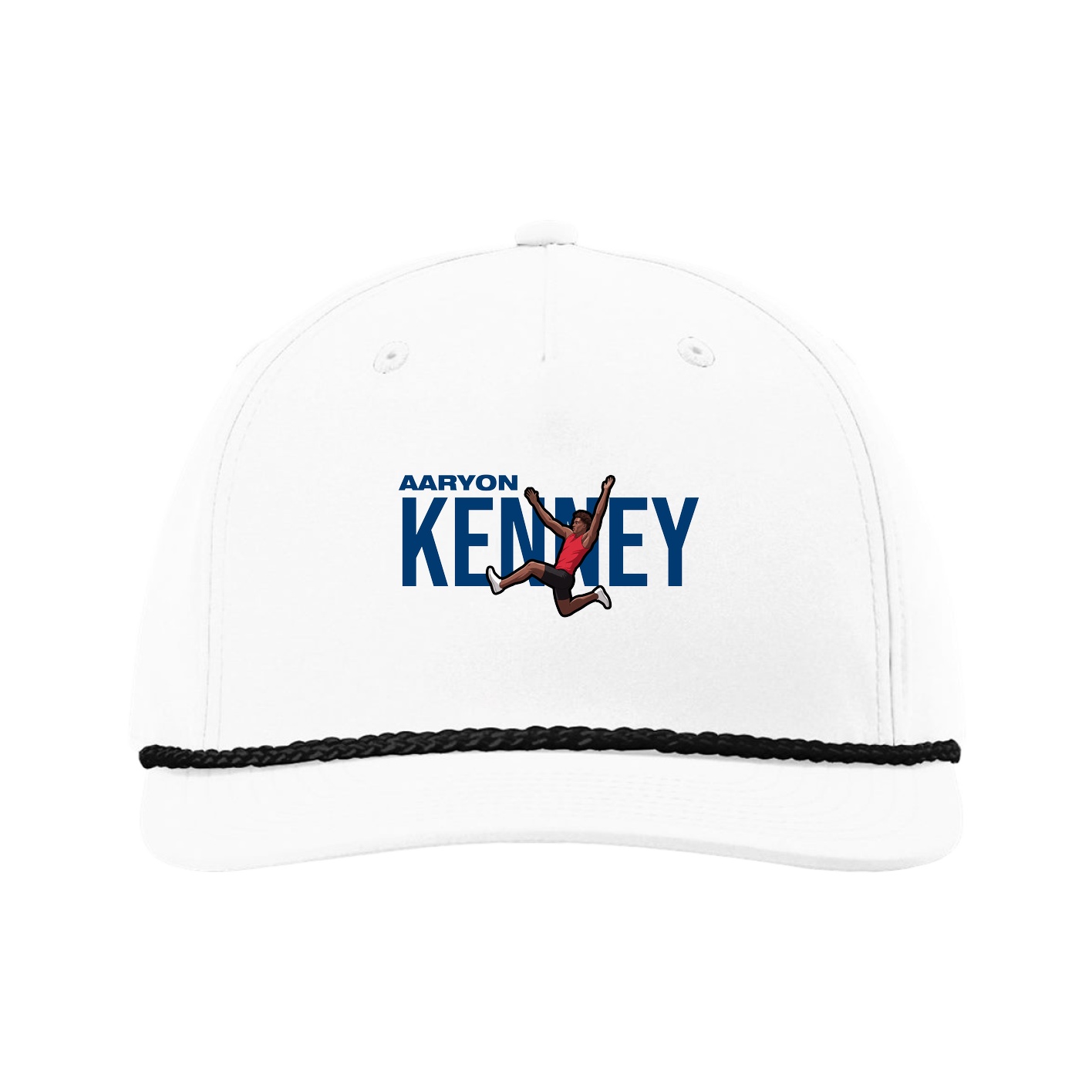 Five-Panel Classic Rope Cap — Player Name in White