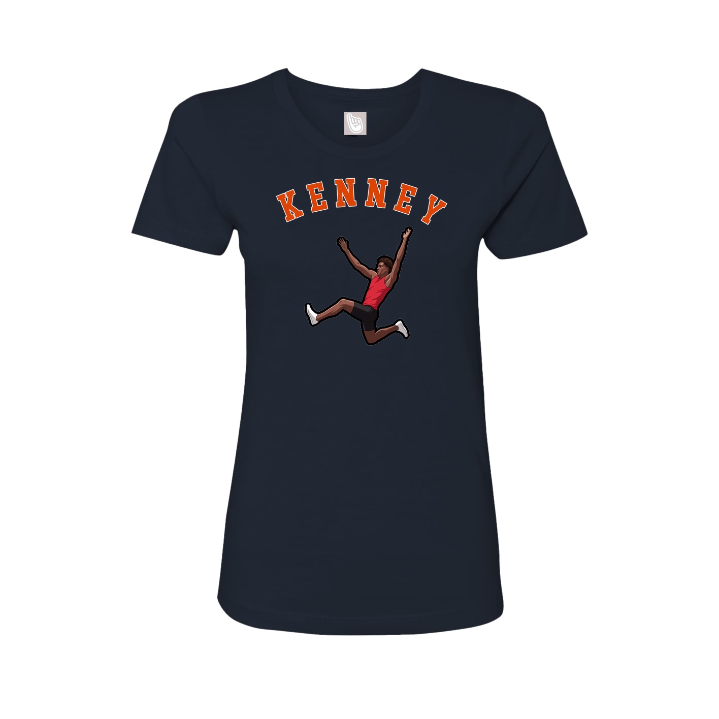 Fitted Women's Tee — Shirsey Arch in Navy