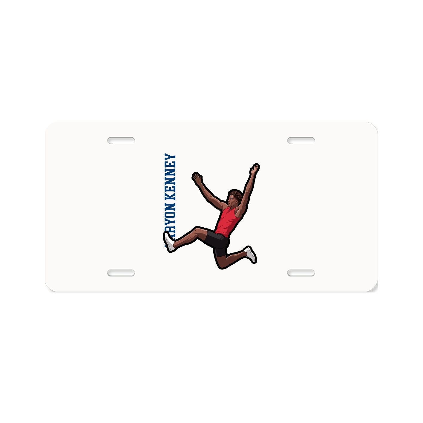 License Plate — Name Vertical in Classic