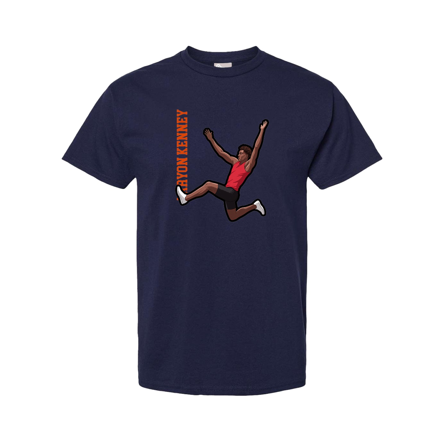 Tee — Name Vertical in Navy