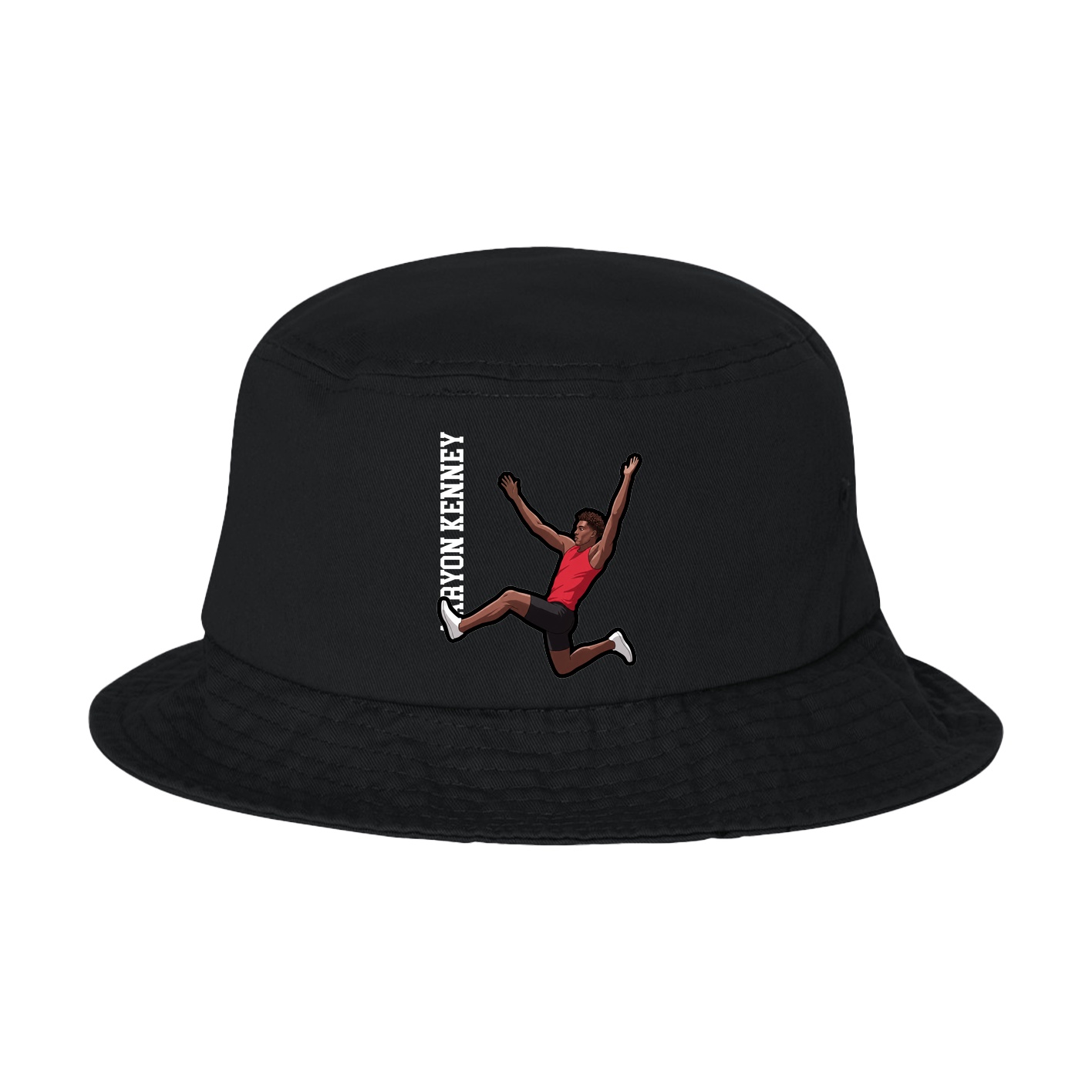 Bucket Cap — Name Vertical in Black