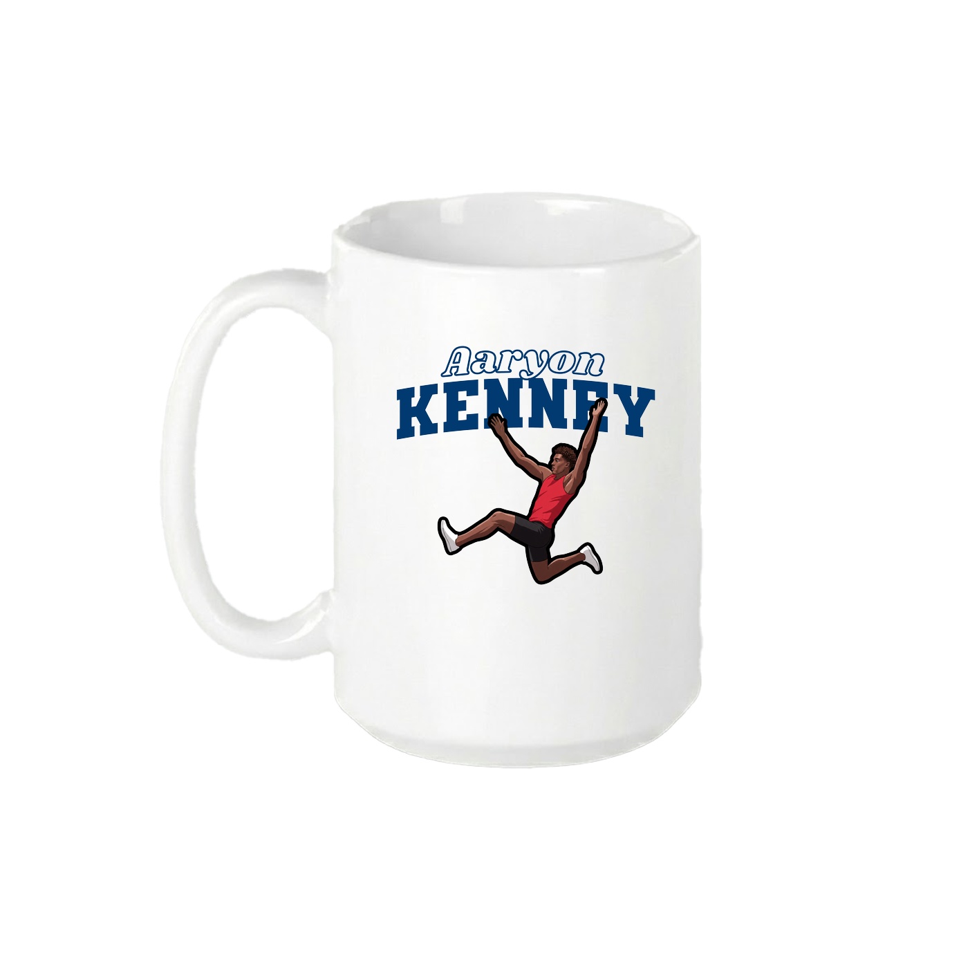 15oz Coffee Mug — Name Arch in White