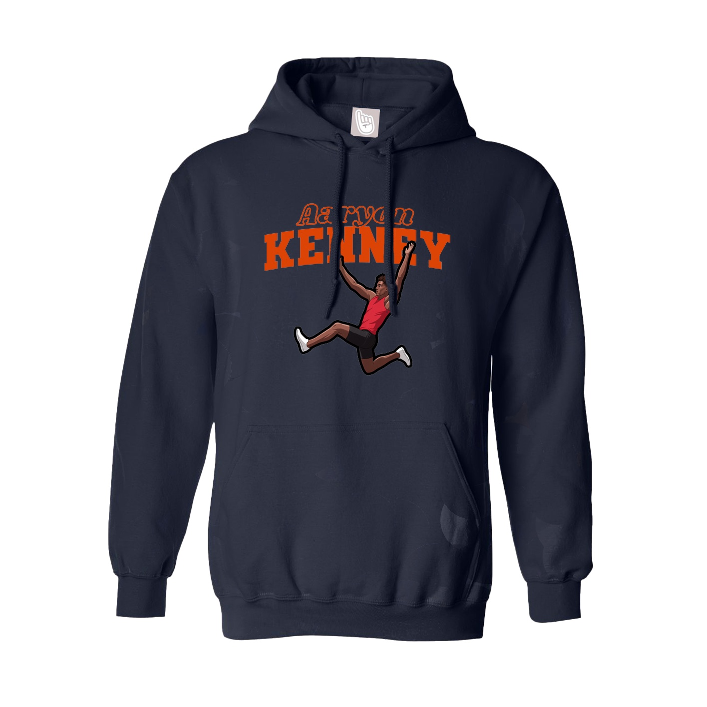 Youth Hoodie — Name Arch in Navy
