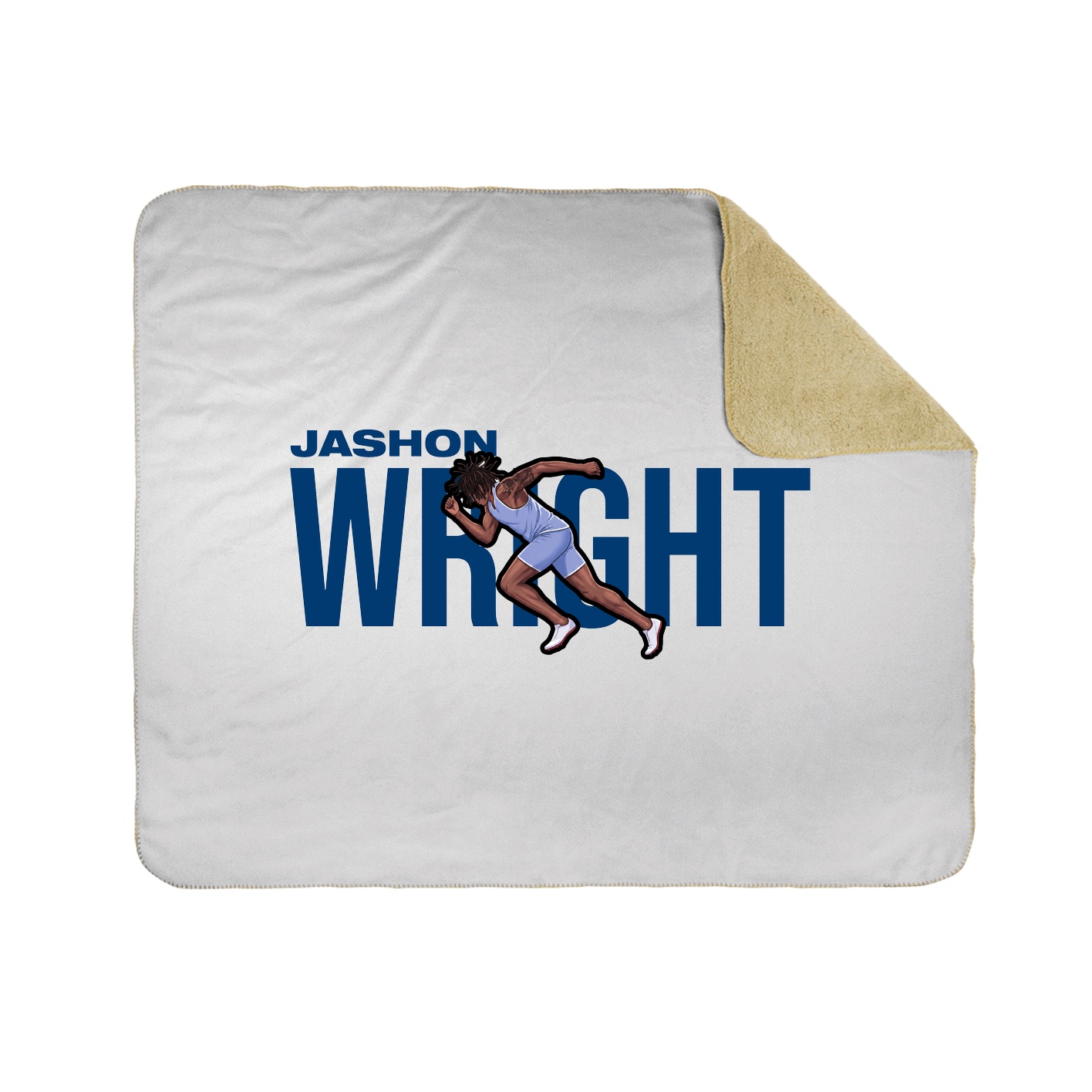Throw Blanket — Player Name in White