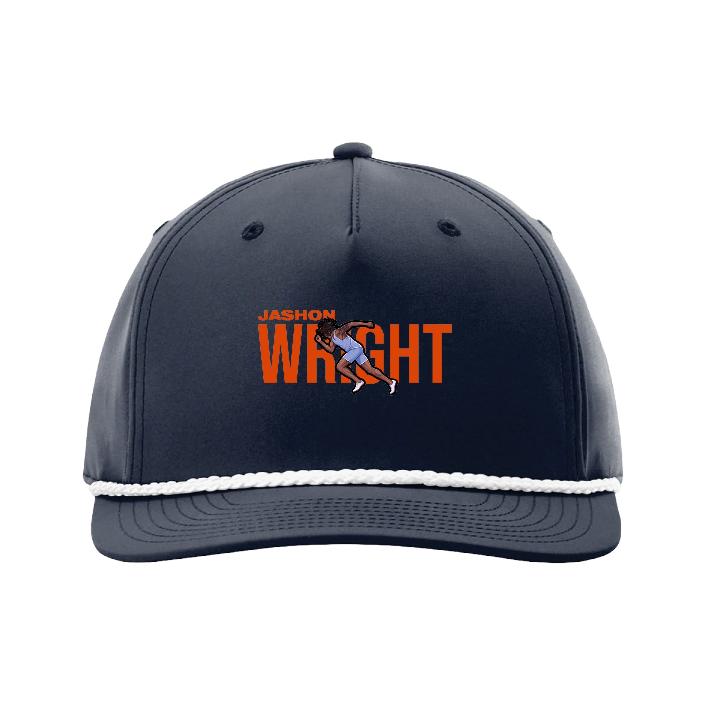 Five-Panel Classic Rope Cap — Player Name in Navy