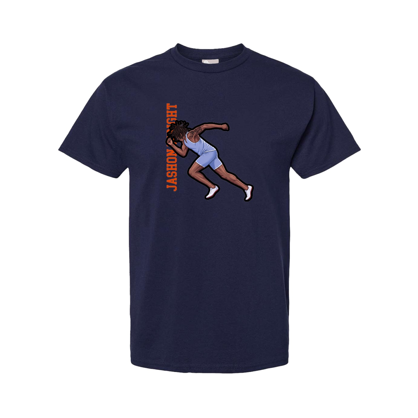 Youth Tee — Name Vertical in Navy