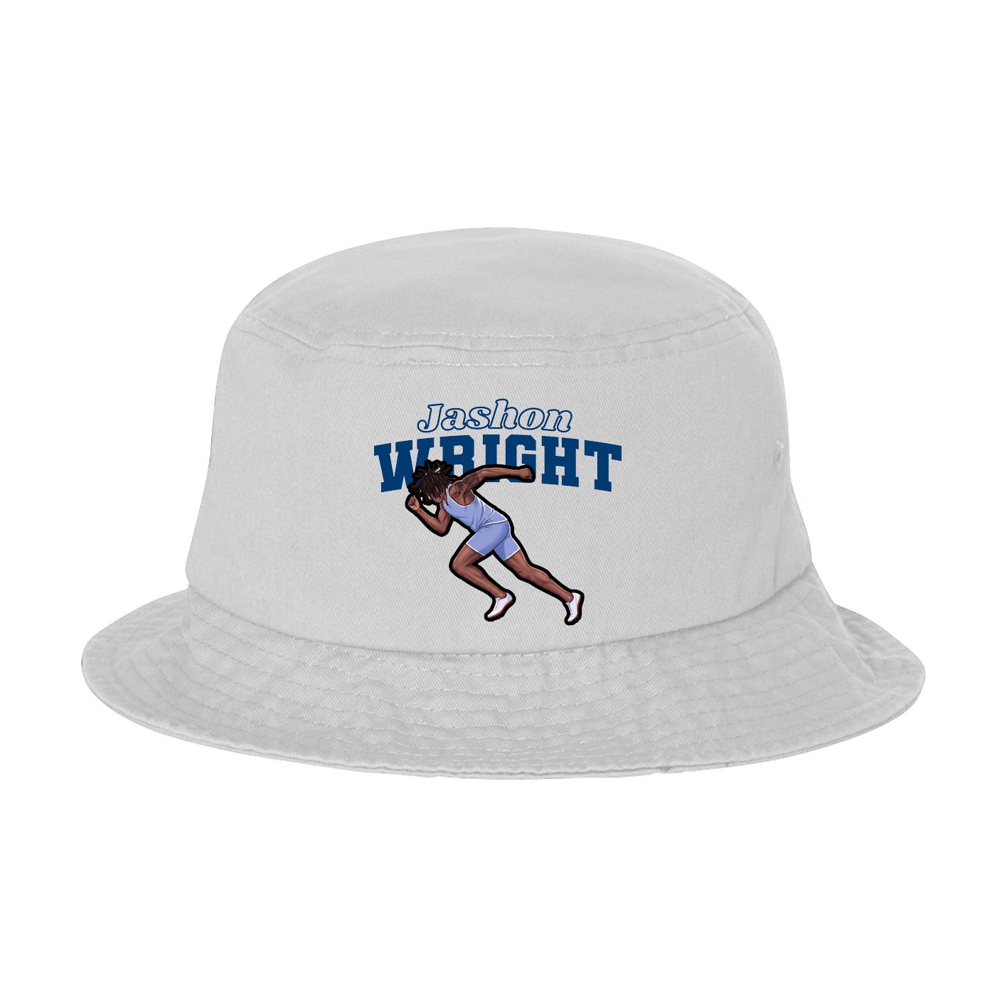 Bucket Cap — Name Arch in White