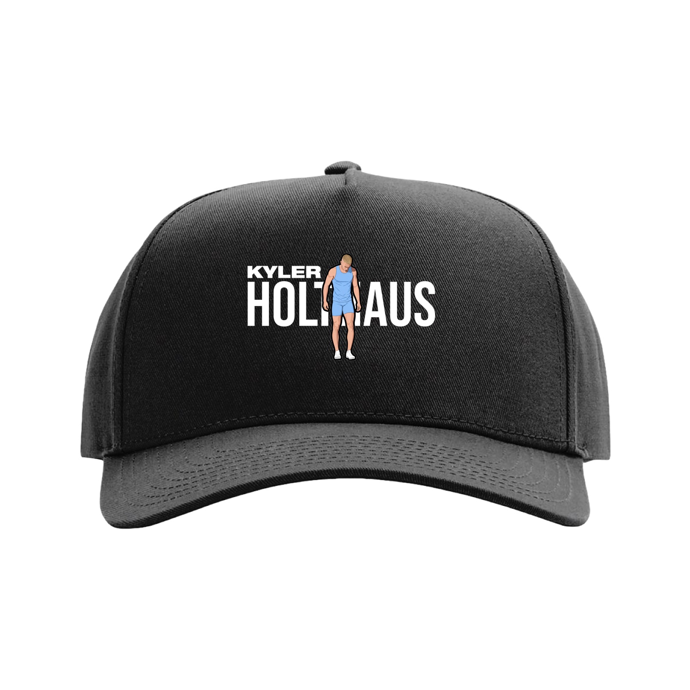 Full Fabric Five-Panel Champ Cap — Player Name in Black