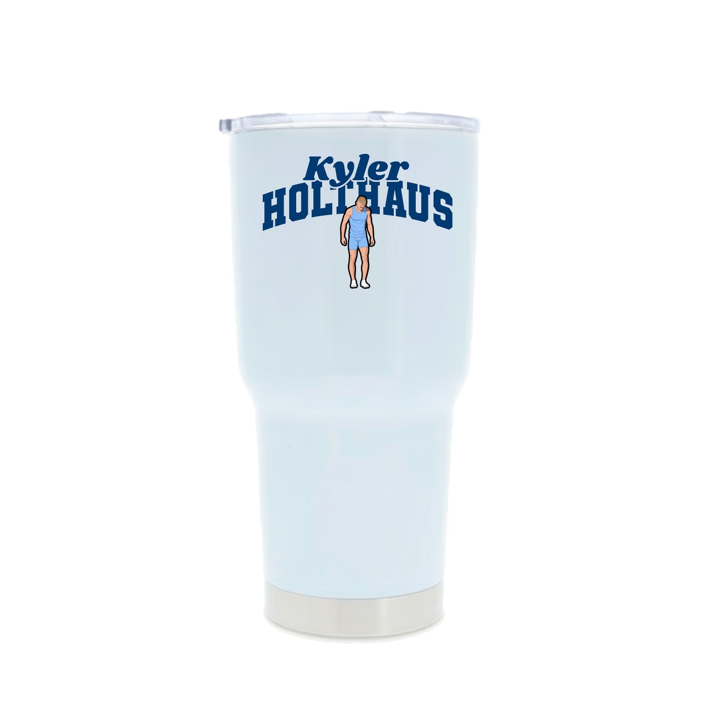 30oz Stainless Steel Tumbler — Signature Arch in White