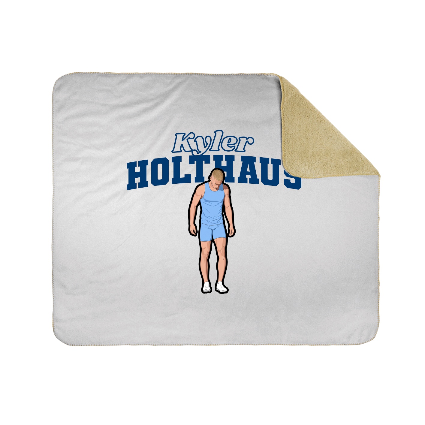 Throw Blanket — Name Arch in White