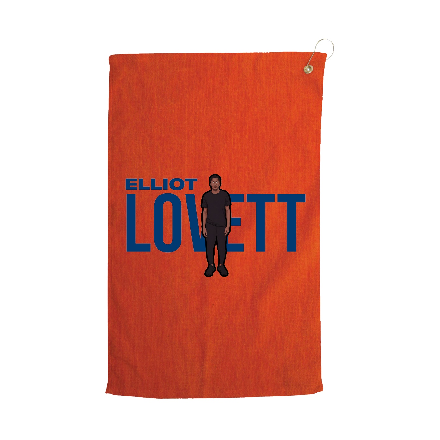 Golf Towel — Player Name in Orange