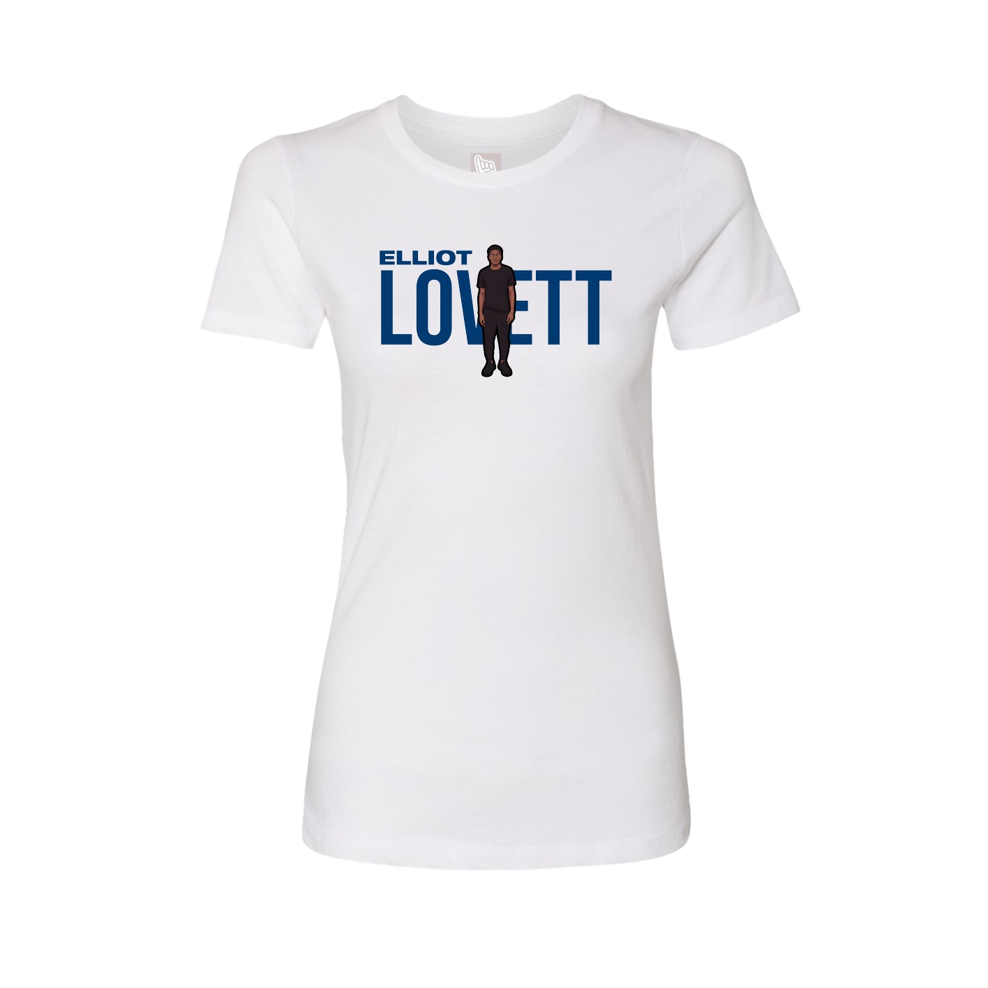 Fitted Women's Tee — Player Name in White