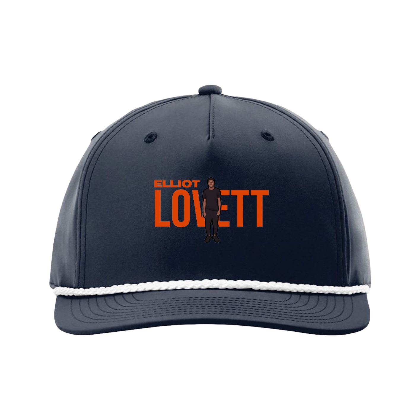 Five-Panel Classic Rope Cap — Player Name in Navy