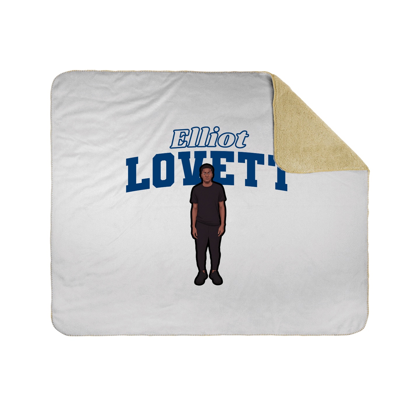 Throw Blanket — Name Arch in White