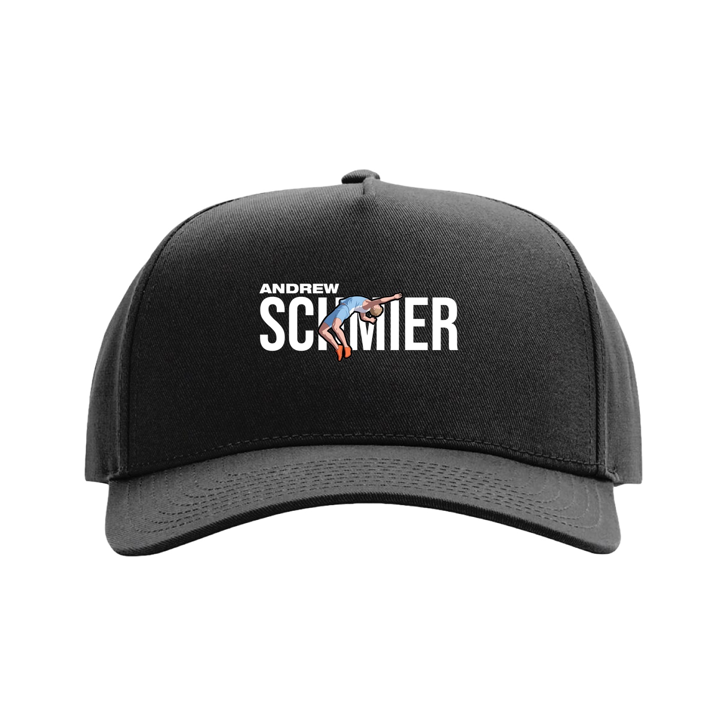 Full Fabric Five-Panel Champ Cap — Player Name in Black