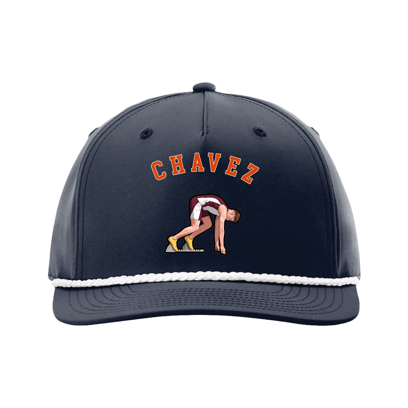 Five-Panel Classic Rope Cap — Shirsey Arch in Navy