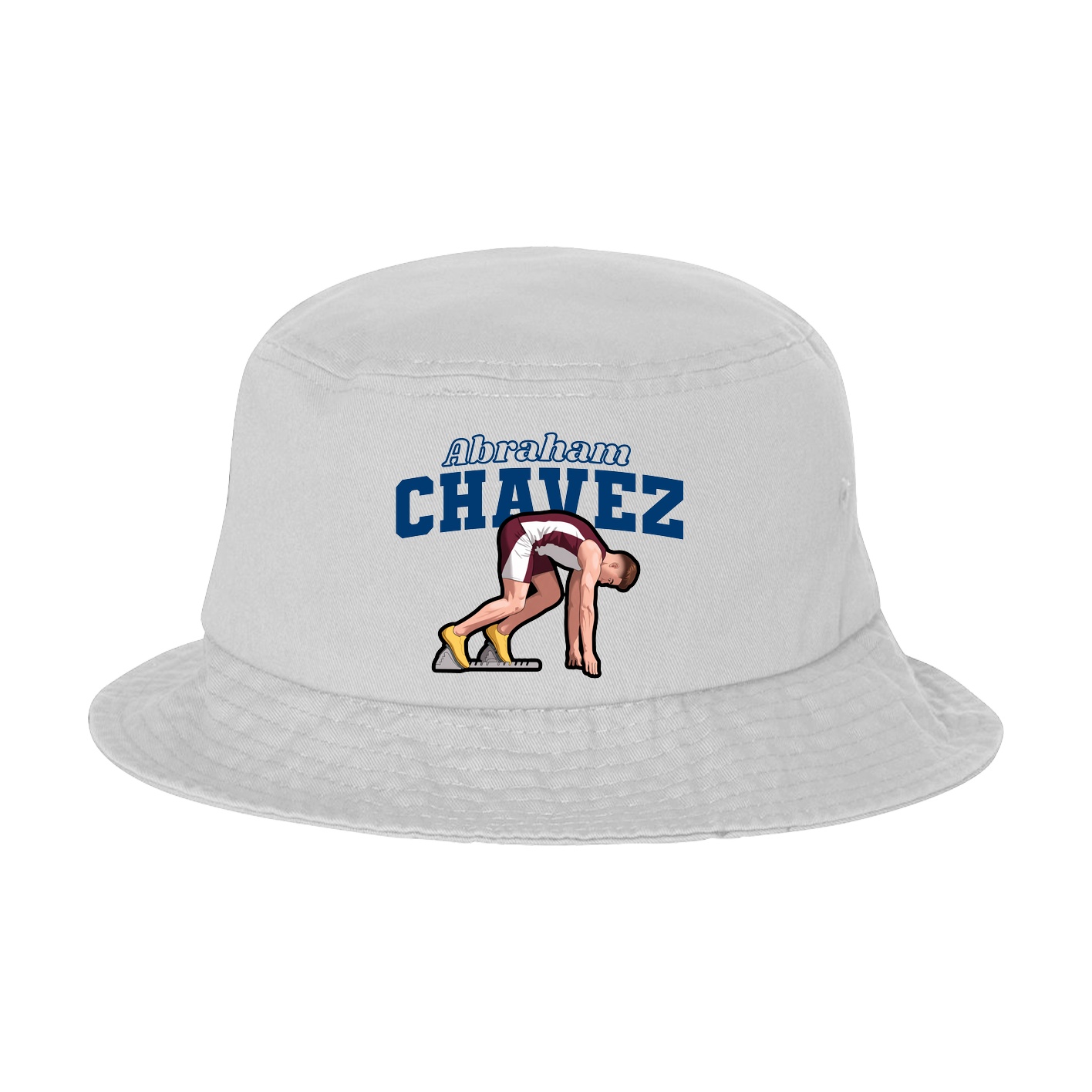 Bucket Cap — Name Arch in White