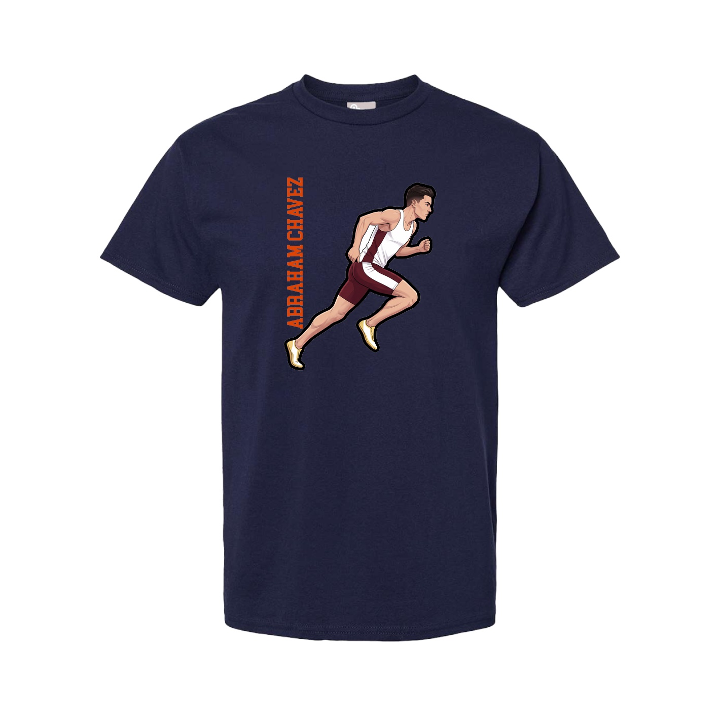 Tee — Name Vertical in Navy