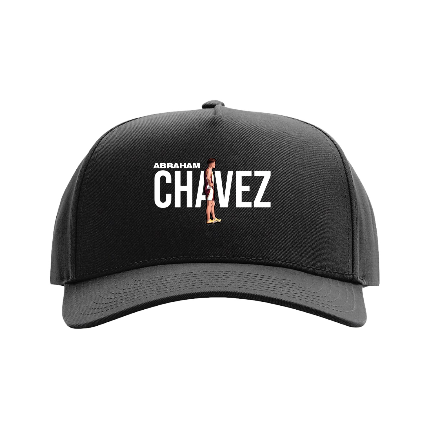 Full Fabric Five-Panel Champ Cap — Player Name in Black
