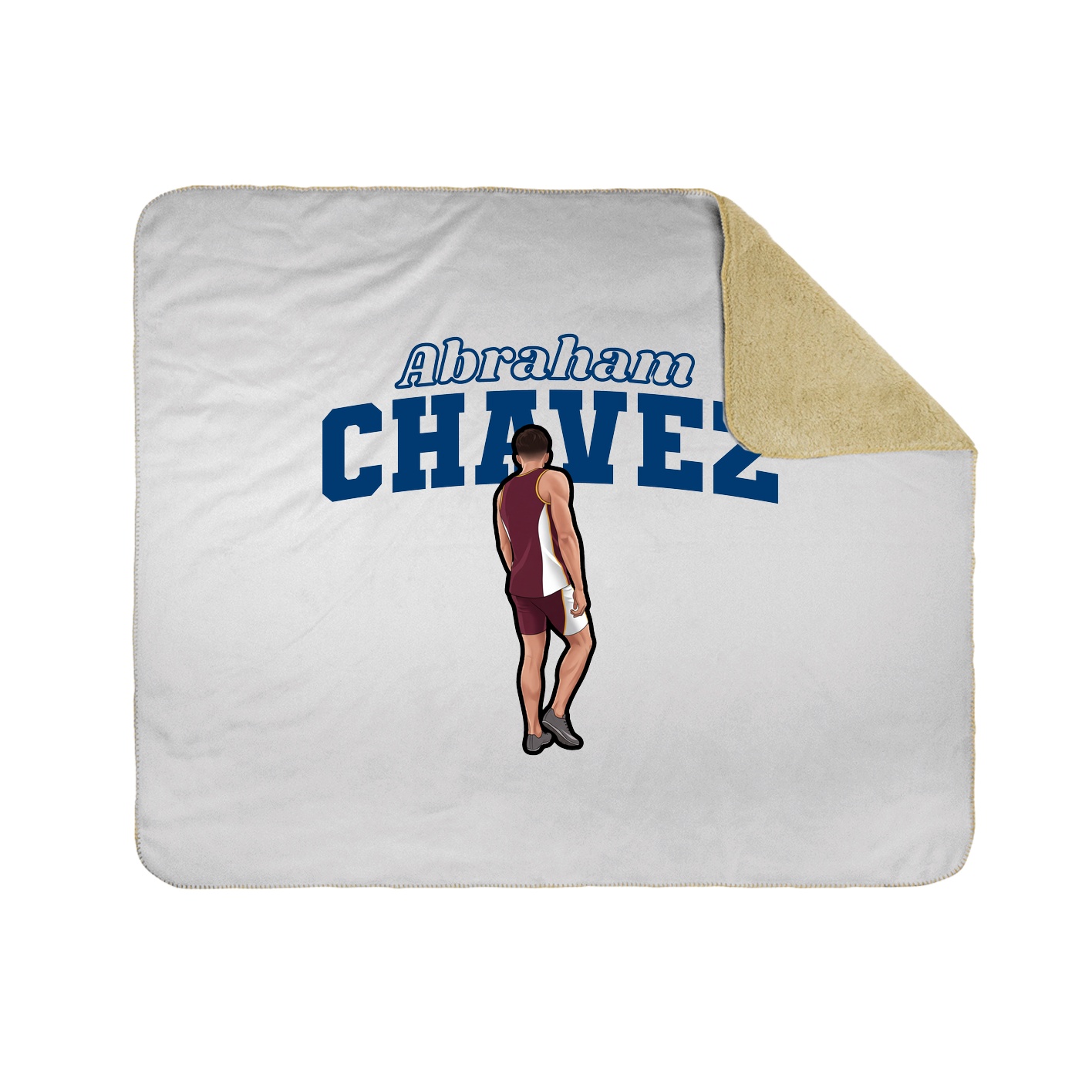 Throw Blanket — Name Arch in White