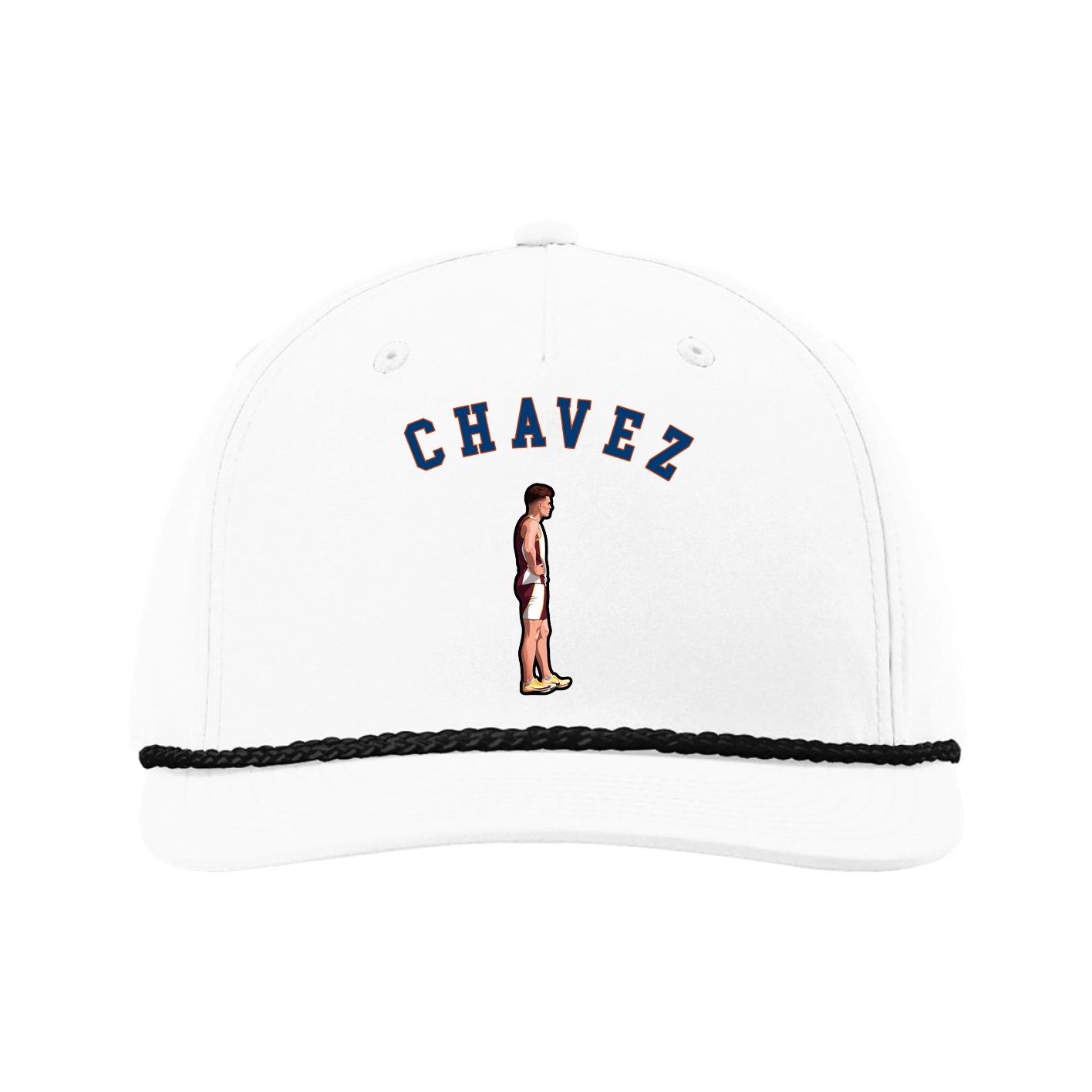 Five-Panel Classic Rope Cap — Shirsey Arch in White
