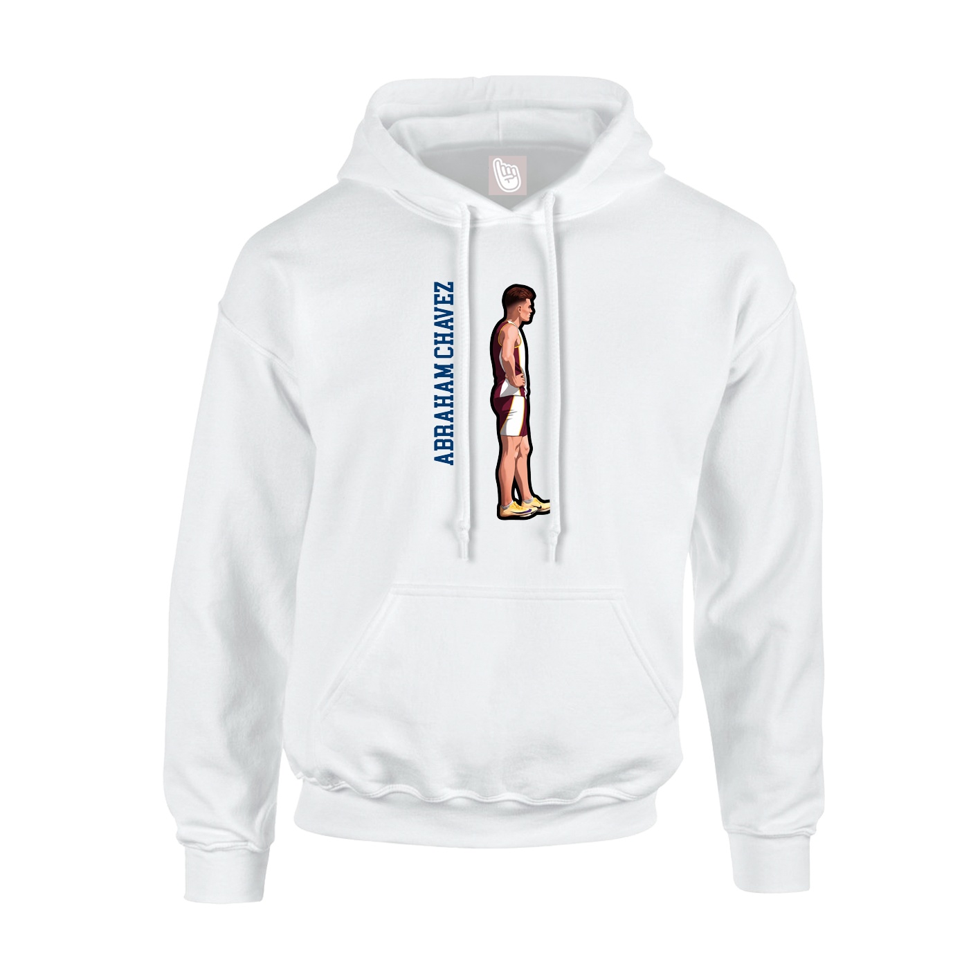 Hoodie — Name Vertical in White
