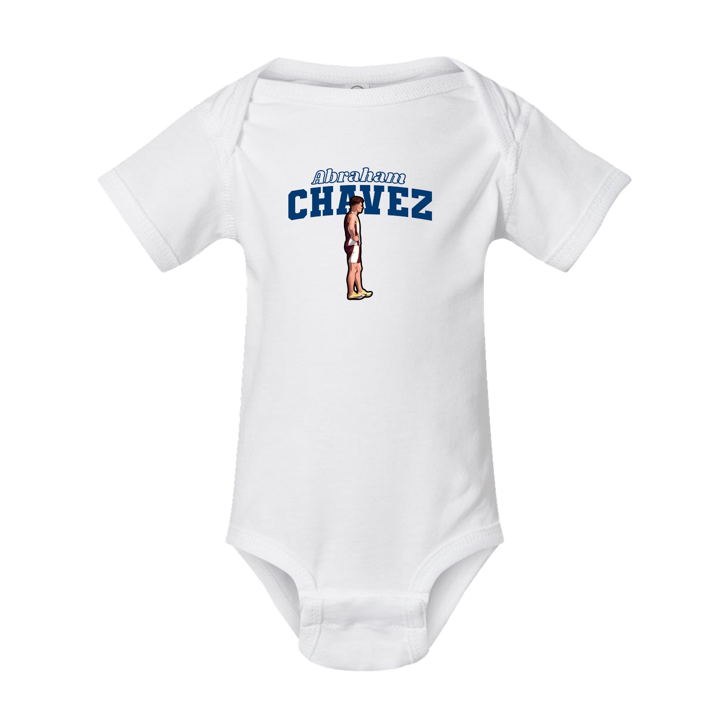 Baby Onesie — Name Arch in White