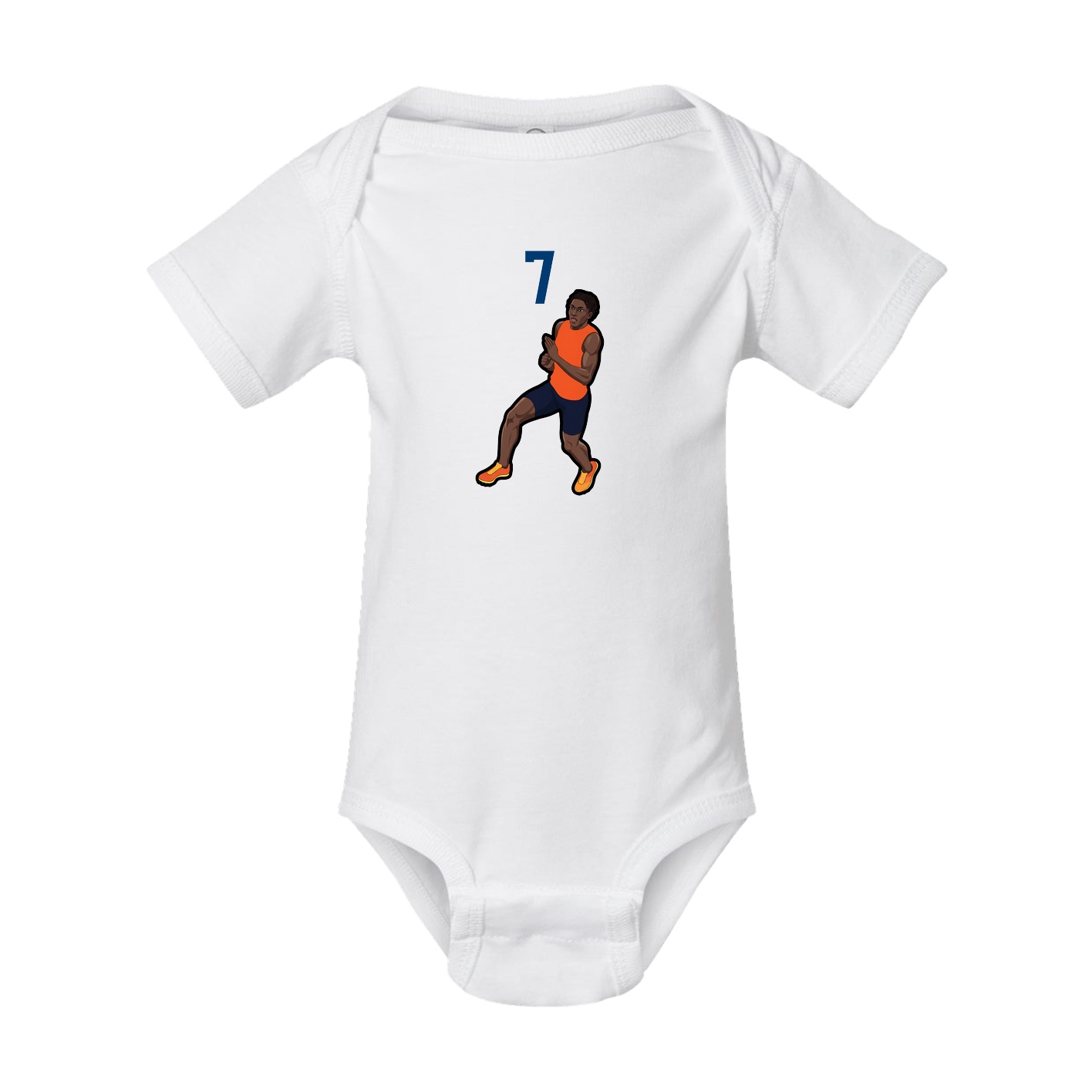 Baby Onesie — Number Top in White