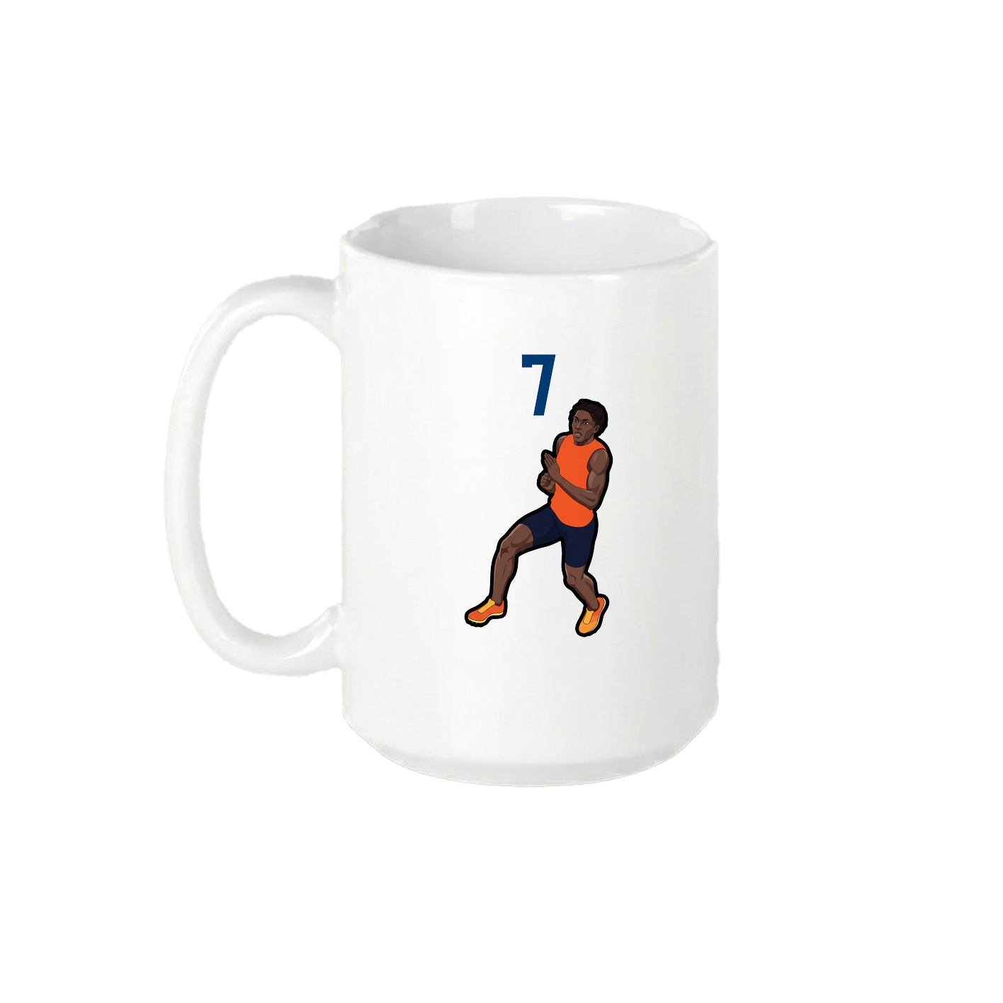 15oz Coffee Mug — Number Top in White