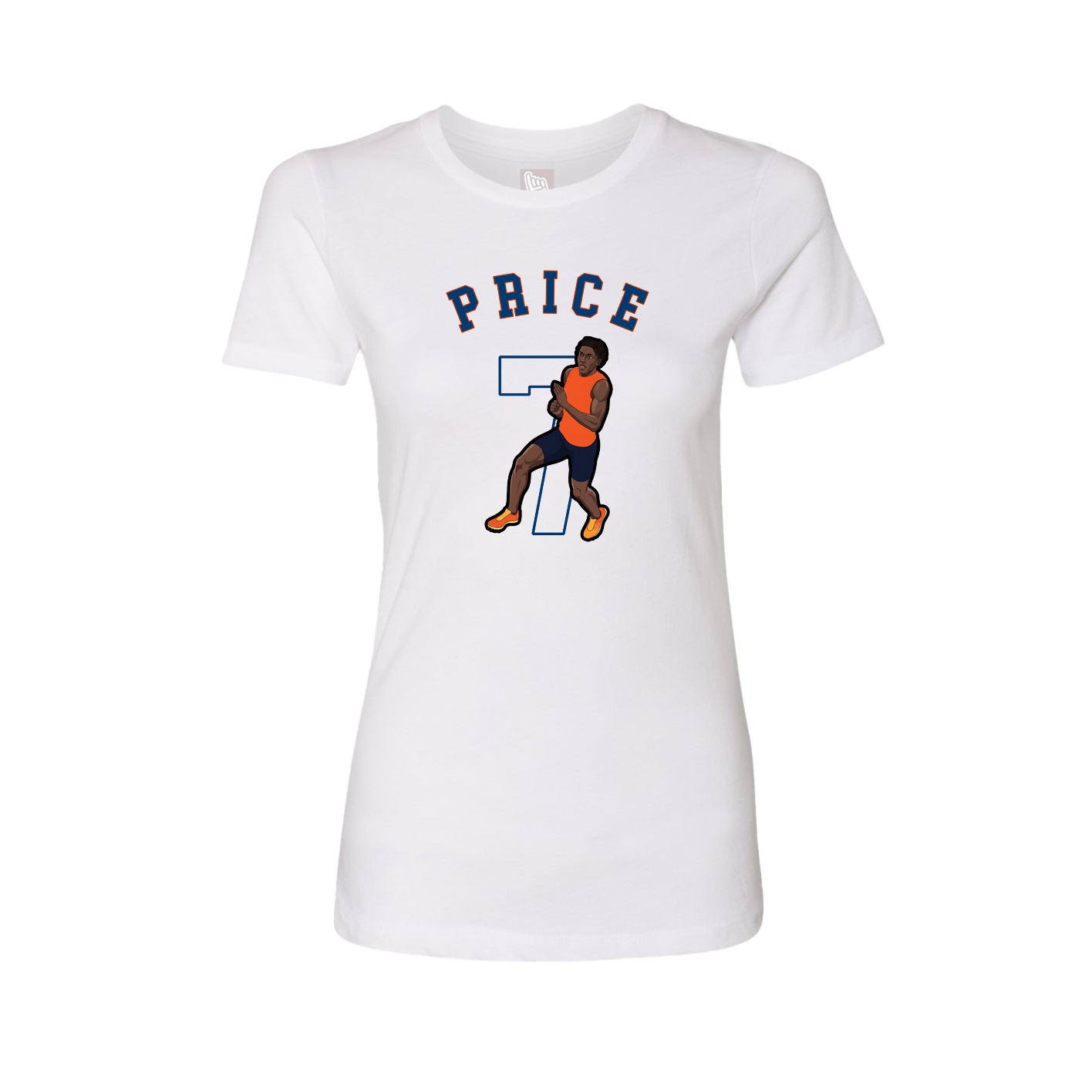 Fitted Women's Tee — Shirsey Arch in White